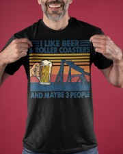 I Like Beer And Roller Coasters And Maybe 3 People Shirt Roller Coasters Lover Drinker Clothes Classic T-Shirt apparel-classic-tshirt-lifestyle-front-181
