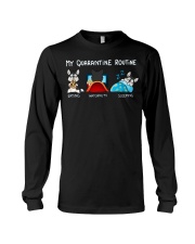 My Quarantine Routine husky4 Long Sleeve Tee thumbnail