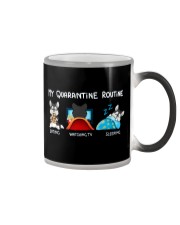 My Quarantine Routine husky4 Color Changing Mug thumbnail