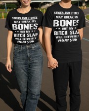 Sticks And Stones May Break My Bones Shirt Sarcastic T-shirt Sayings Gift For Friends Classic T-Shirt apparel-classic-tshirt-lifestyle-front-145