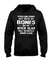 Sticks And Stones May Break My Bones Shirt Sarcastic T-shirt Sayings Gift For Friends Hooded Sweatshirt tile