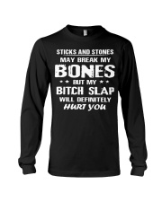 Sticks And Stones May Break My Bones Shirt Sarcastic T-shirt Sayings Gift For Friends Long Sleeve Tee tile