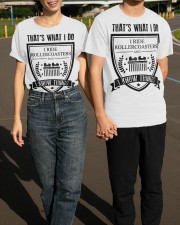 That's What I Do I Ride Roller Coasters I Know Things Shirt Gifts For Roller Coaster Fans Classic T-Shirt apparel-classic-tshirt-lifestyle-front-145