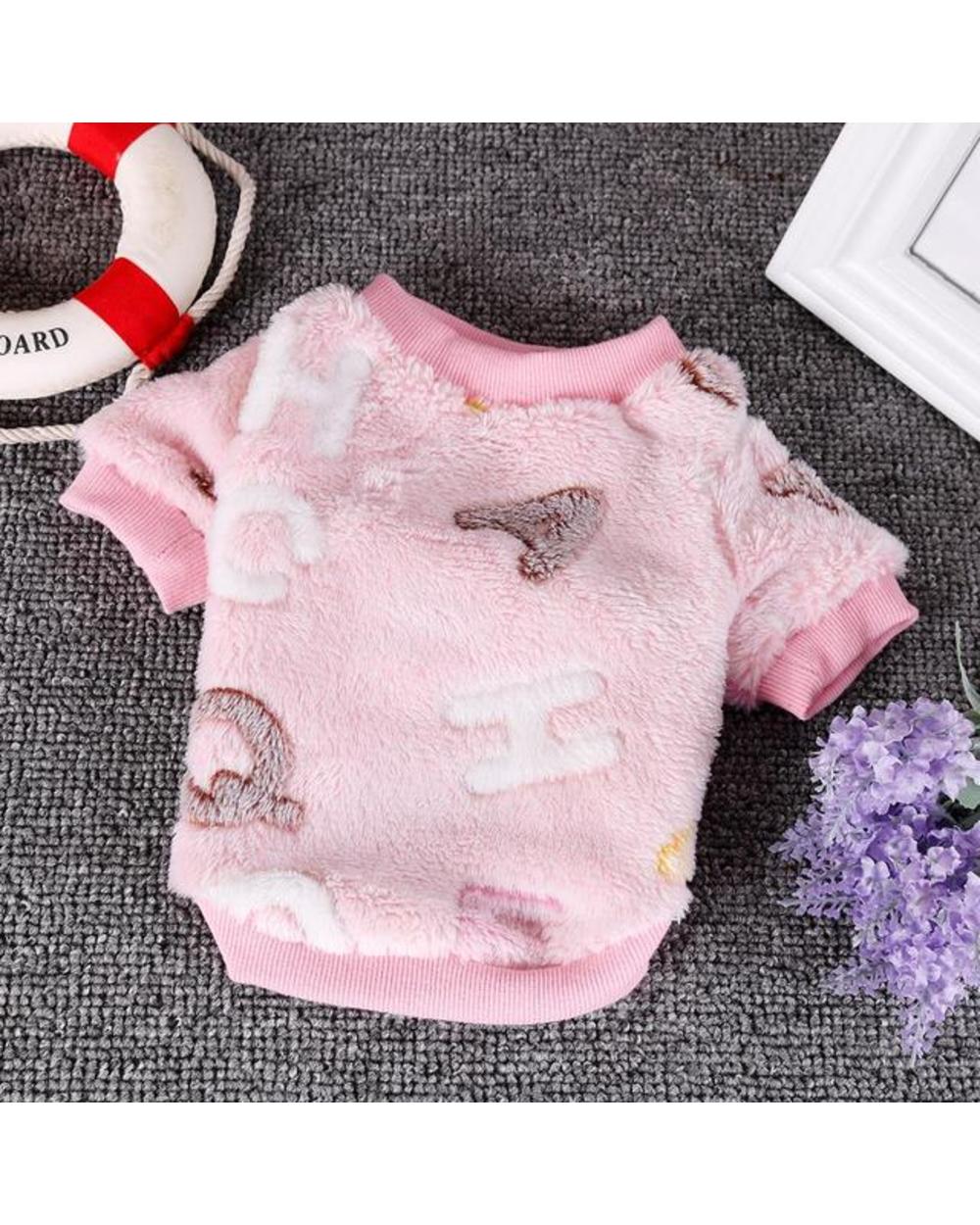 Chihuahua Puppy Clothes for Small Dogs Pink Fleece Soft Dog Clothing Outfit Pajamas Winter Pug Pet Clothes for Yorkie template