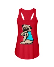 I Love Mom Pug Ladies Flowy Tank thumbnail