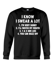 I Know I Swear A Lot you can buzz off T-Shirt Humorous Funny Tee Shirt Gifts For Boyfriend Crewneck Sweatshirt tile