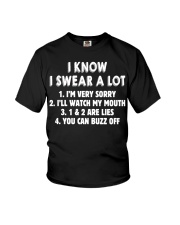 I Know I Swear A Lot you can buzz off T-Shirt Humorous Funny Tee Shirt Gifts For Boyfriend Youth T-Shirt tile