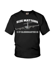 Size Matters C-17 Globemaster III Shirt Military Airplane Retro T-Shirt Gift For Dad Youth T-Shirt tile