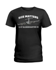 Size Matters C-17 Globemaster III Shirt Military Airplane Retro T-Shirt Gift For Dad Ladies T-Shirt tile