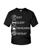 Eat Sleep Rehearsal Repeat Shirt Graphic Tee Shirt Funny Gifts For Friends Birthday Youth T-Shirt tile