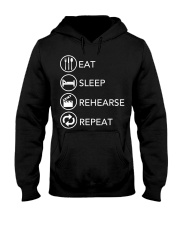 Eat Sleep Rehearsal Repeat Shirt Graphic Tee Shirt Funny Gifts For Friends Birthday Hooded Sweatshirt tile