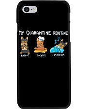My Quarantine Routine Yorkie Phone Case thumbnail