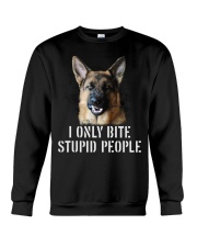 I Only Bite Stupid People German Shepherd Crewneck Sweatshirt thumbnail