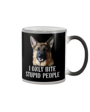 I Only Bite Stupid People German Shepherd Color Changing Mug thumbnail