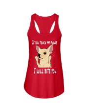 If you touch my phne i will bite you Ladies Flowy Tank thumbnail