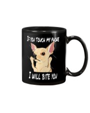 If you touch my phne i will bite you Mug thumbnail