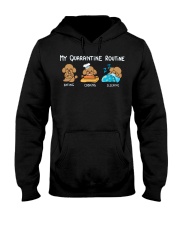 My Quarantine Routine poodle3 Hooded Sweatshirt thumbnail