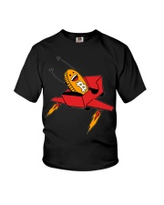 Bitcoin Rocket Roller Coaster To The Moon Shirt Cute Funny Design T-Shirt Presents For Teens Youth T-Shirt tile
