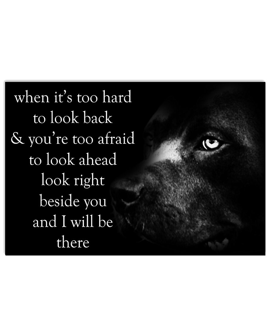 When It's Too Hard To Look Back pitbull 24x16 Poster