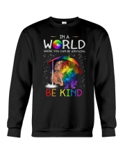 In A World Where You Can Be dachshund rain 7 color Crewneck Sweatshirt thumbnail