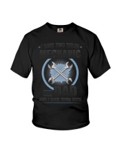 I Have Two Titles Mechanic And Dad T-Shirt Father's Day Gift Ideas For Mechanics Dad Youth T-Shirt tile