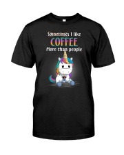 Unicorn coffee T-shirt best shirt for you Classic T-Shirt front