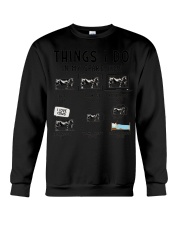 Things I Do In My Spare Time I Love Cows Shirt Themed Gifts For Cow Lovers For Her Crewneck Sweatshirt tile