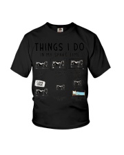 Things I Do In My Spare Time I Love Cows Shirt Themed Gifts For Cow Lovers For Her Youth T-Shirt tile