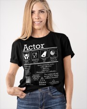 Actor Shirt Care Instructions Funny Vintage Tees Gift For Theatre Lovers Classic T-Shirt apparel-classic-tshirt-lifestyle-front-100