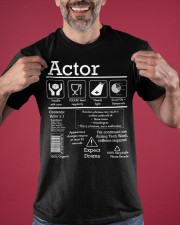 Actor Shirt Care Instructions Funny Vintage Tees Gift For Theatre Lovers Classic T-Shirt apparel-classic-tshirt-lifestyle-front-181
