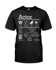 Actor Shirt Care Instructions Funny Vintage Tees Gift For Theatre Lovers Classic T-Shirt front