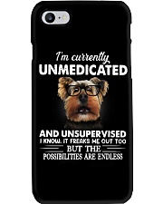 Im Curently Unmedicated And Unsuper Vised yorkie Phone Case thumbnail