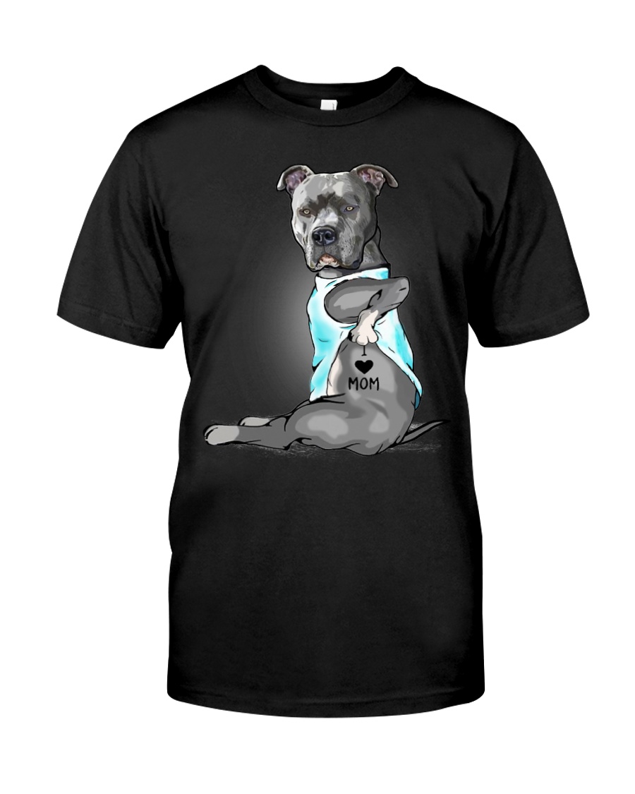 Pitbull I love mom Classic T-Shirt