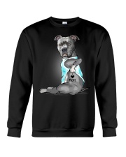 Pitbull I love mom Crewneck Sweatshirt thumbnail