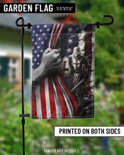 Knights Temple Inside American Flag Garden Decor 11.5"x17.5" Garden Flag aos-garden-flag-11-5-x-17-5-lifestyle-front-13