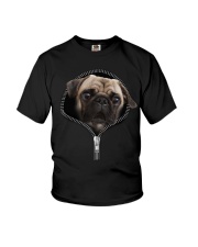 Pug zipper edition Youth T-Shirt thumbnail