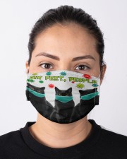 Black Cat Six Feet People Gifts For Cat Lovers Cloth face mask aos-face-mask-lifestyle-01