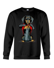 i love mom chest tattoo dachshund Crewneck Sweatshirt thumbnail