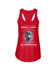 I Don'T Like To Think Before I Speak Great Dane Ladies Flowy Tank thumbnail
