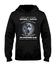 I Don'T Like To Think Before I Speak Great Dane Hooded Sweatshirt thumbnail