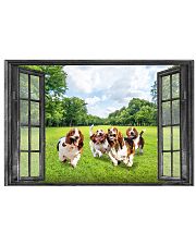 Basset Hound In The Park Through The Window 17x11 Poster front