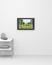 Basset Hound In The Park Through The Window 17x11 Poster poster-landscape-17x11-lifestyle-04