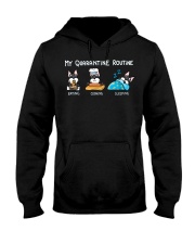 My Quarantine Routine schnauzer2 Hooded Sweatshirt thumbnail