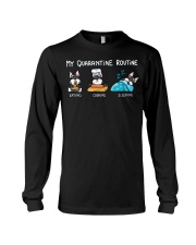 My Quarantine Routine schnauzer2 Long Sleeve Tee thumbnail