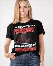 Today's Forecast 100 Chance Of Roller Coasters Shirt Theme Park Holiday Vacation T-Shirt Classic T-Shirt apparel-classic-tshirt-lifestyle-front-100
