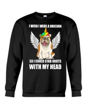 I Wish I Were A Unicorn So I Could Stab Bulldog Crewneck Sweatshirt thumbnail