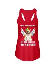 I Wish I Were A Unicorn So I Could Stab Bulldog Ladies Flowy Tank thumbnail