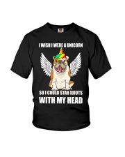 I Wish I Were A Unicorn So I Could Stab Bulldog Youth T-Shirt thumbnail