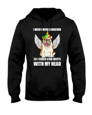 I Wish I Were A Unicorn So I Could Stab Bulldog Hooded Sweatshirt thumbnail