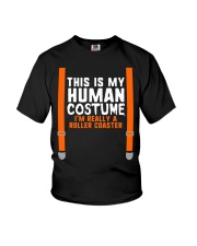 This My Human Costume I'm Really A Roller Coaster Shirt Gifts For Roller Coaster Lovers Youth T-Shirt tile